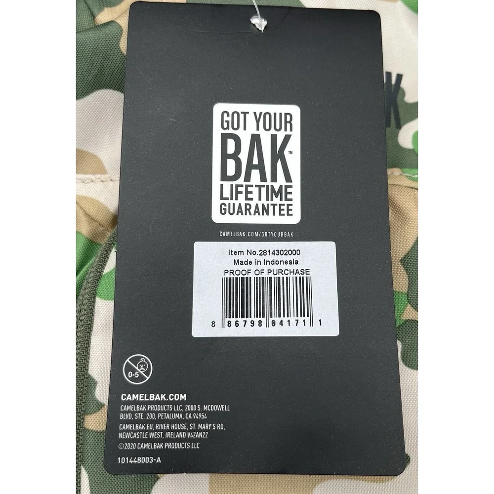 CamelBak MULE Kids Mini Hydration Reservoir Backpack 50oz 1.5L Camo Print
